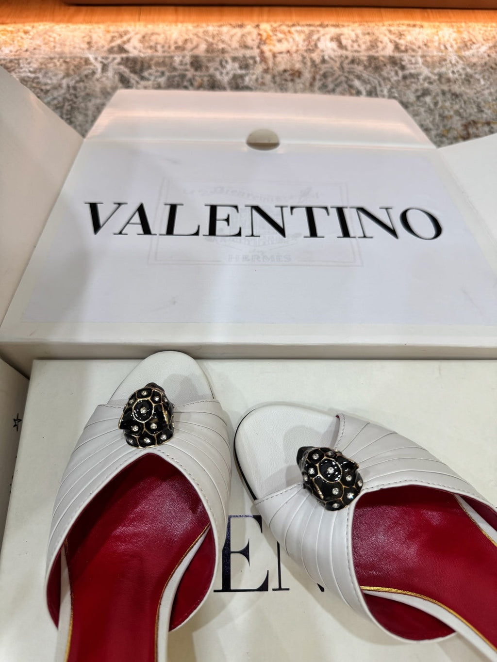 VT Sandal 55mm White in Cowhide 755974
