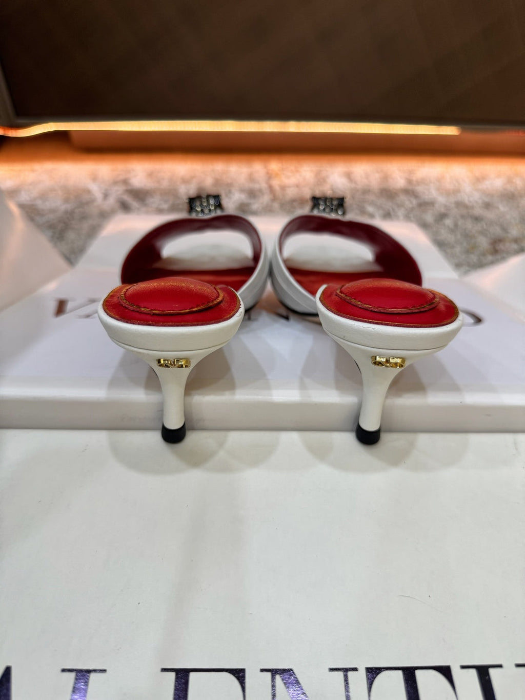 VT Sandal 55mm White in Cowhide 755974