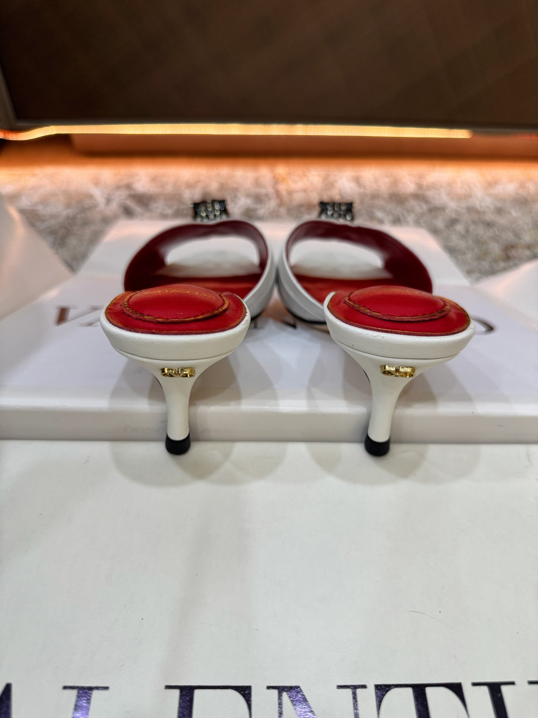 VT Sandal 55mm White in Cowhide 755974