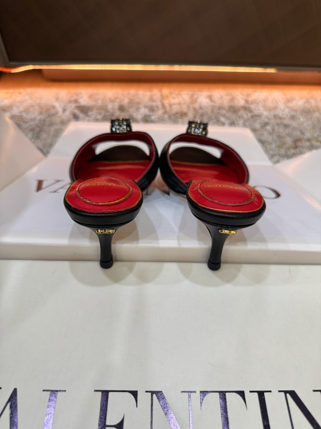VT Sandal 55mm Black in Cowhide 755975