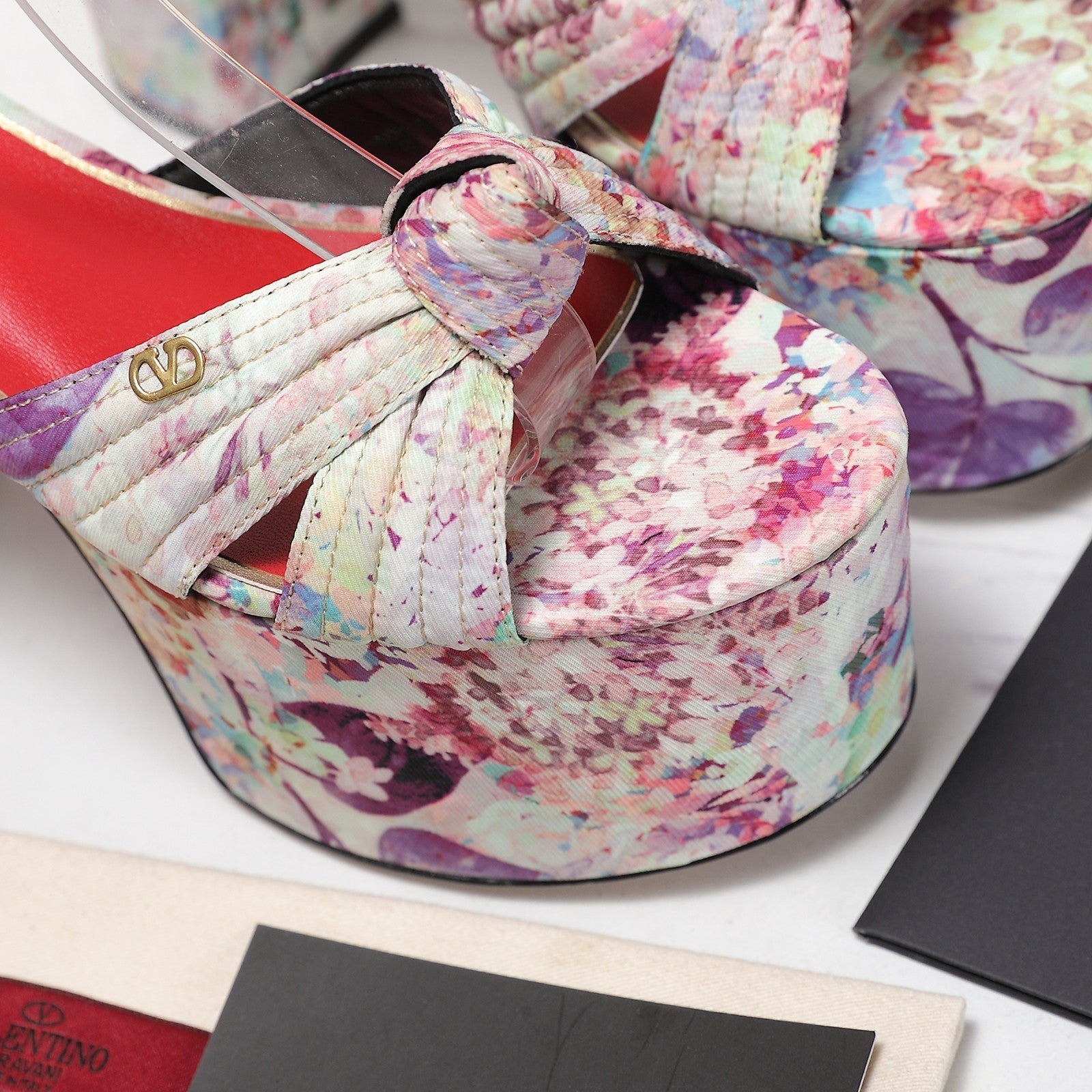 VLTN Crasher Platform Sandals Purple Multicolor Fabric 913108
