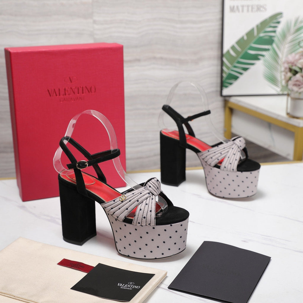 VLTN Crasher Platform Sandals Grey Black Fabric 913106