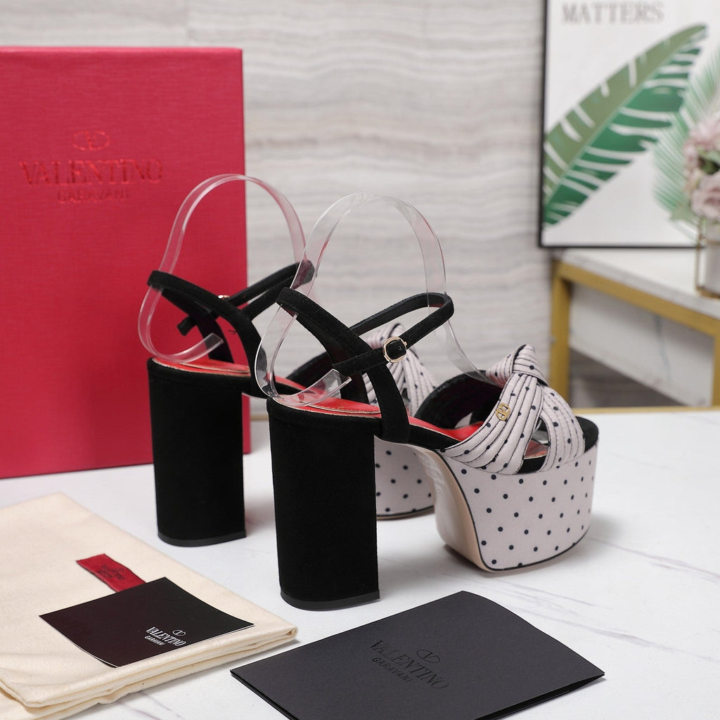VLTN Crasher Platform Sandals Grey Black Fabric 913106