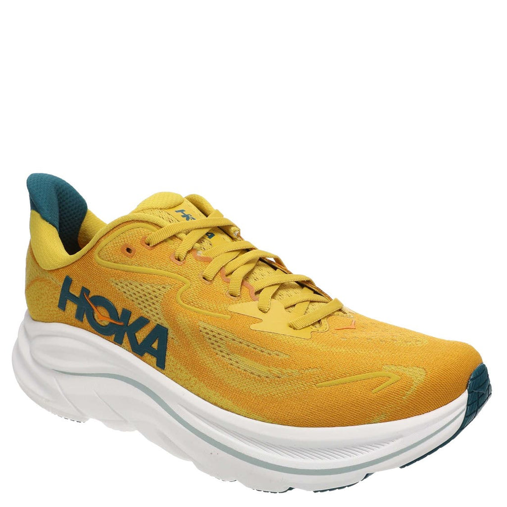 HOKA Men's Clifton 10 - YELLOW GOLD / TIDAL WAVE (Wide)