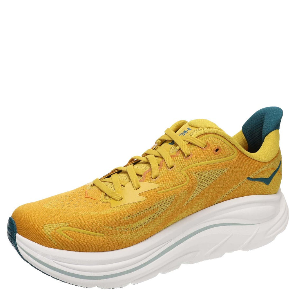 HOKA Men's Clifton 10 - YELLOW GOLD / TIDAL WAVE (Wide)