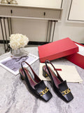 Valentino Slingback Heels Cowhide 239593