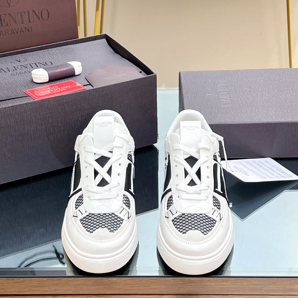 VT 2025 Sneakers White Black Mesh Calfskin Fabric 546969