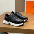 HM HOGAN SNEAKER BLACK CALFSKIN AND SUEDE