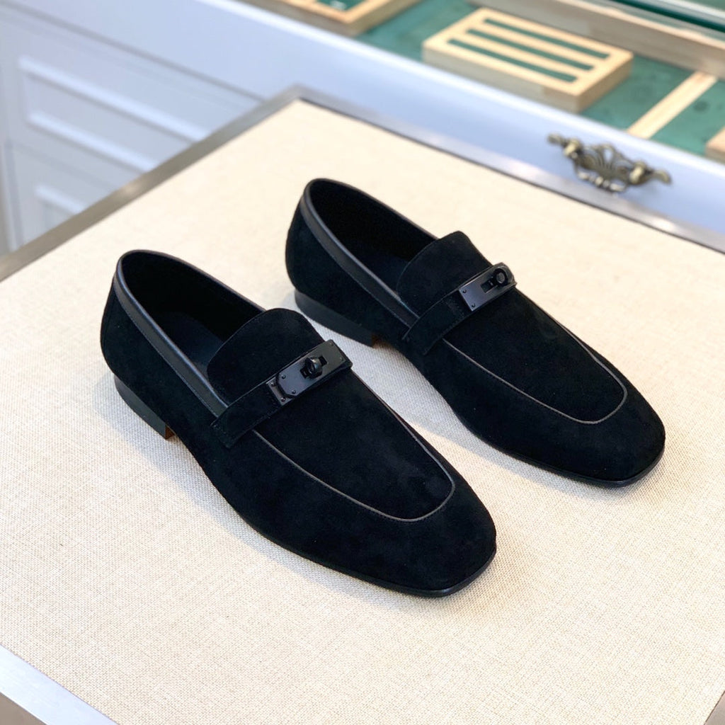 HM Men's Loafer Navy Blue Suede 539736