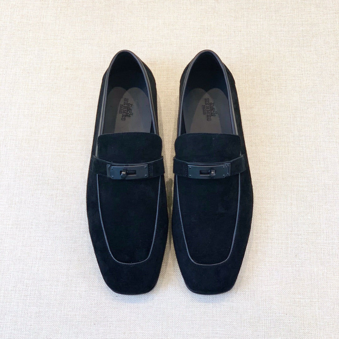HM Men's Loafer Navy Blue Suede 539736