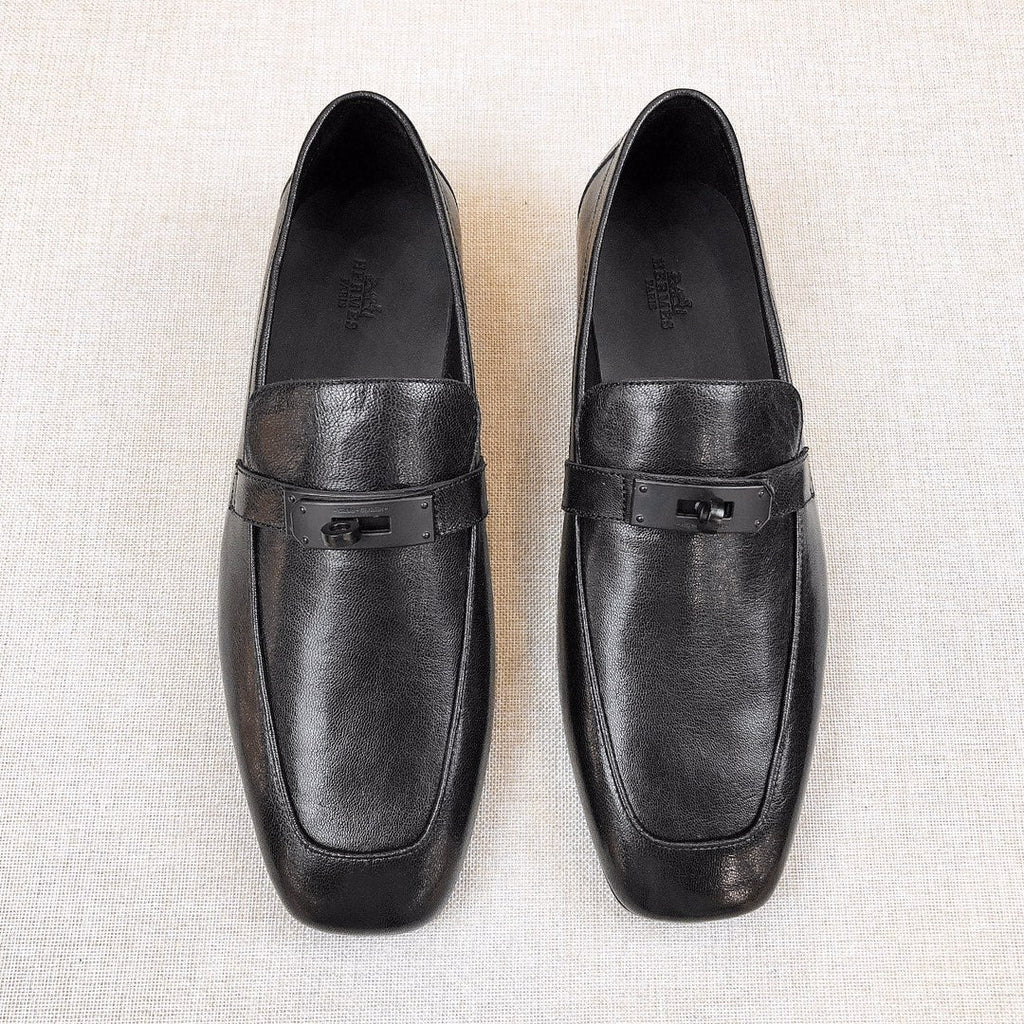 HM Men's Loafer Black Calfskin 539740