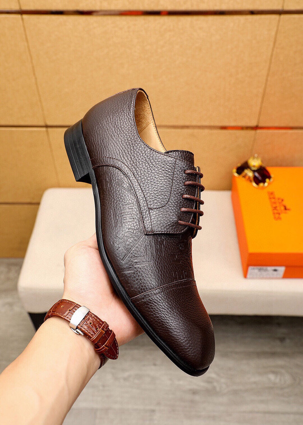 HM Men's Loafer Brown Cowhide 616501