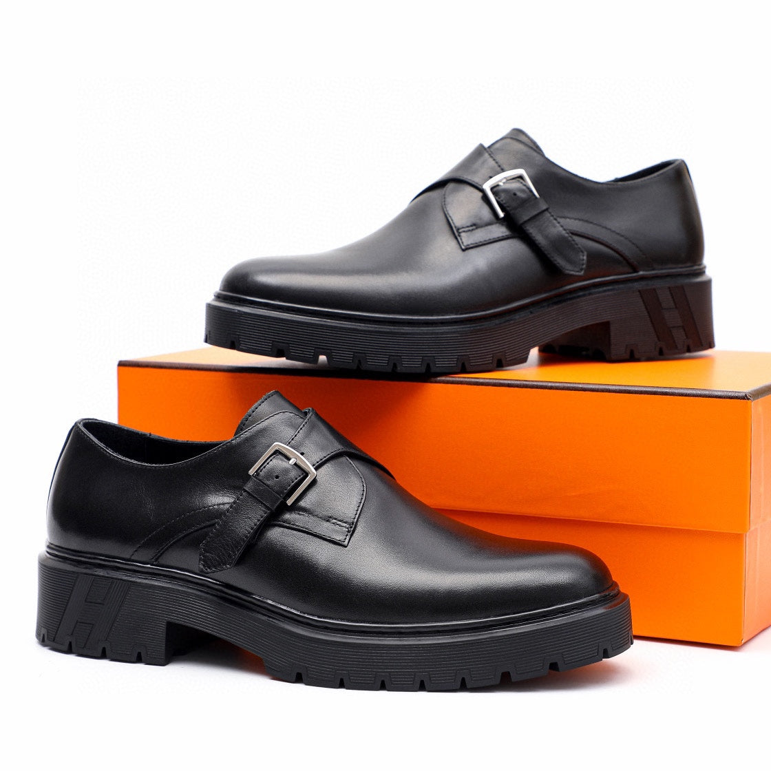 HM Men's Loafer Black Calfskin 616537