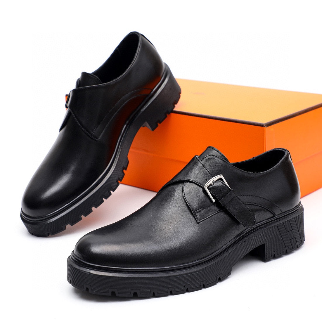 HM Men's Loafer Black Calfskin 616537