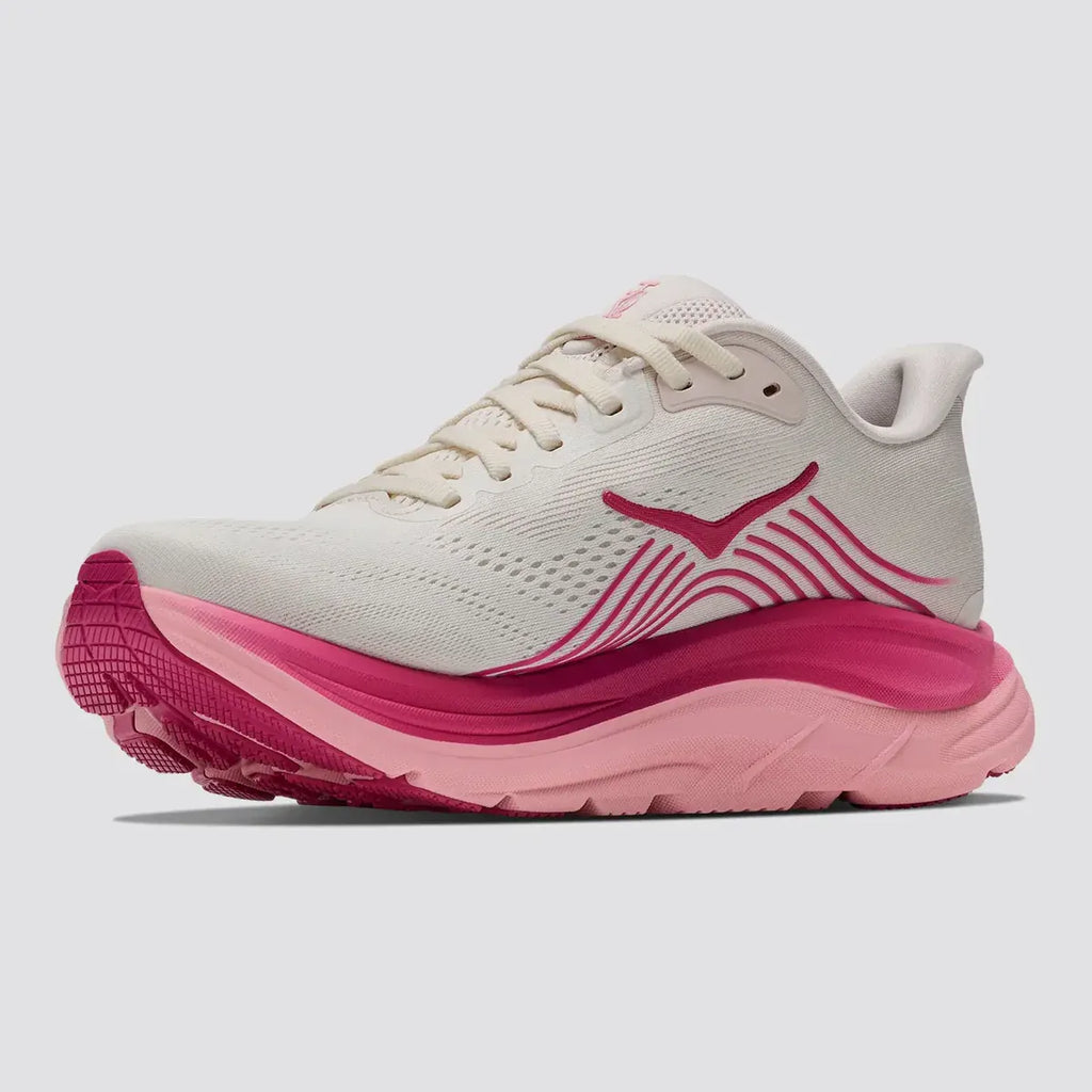 HOKA Women's CLIFTON 11 WIDE - ROSE CREAM / DEWY PINK