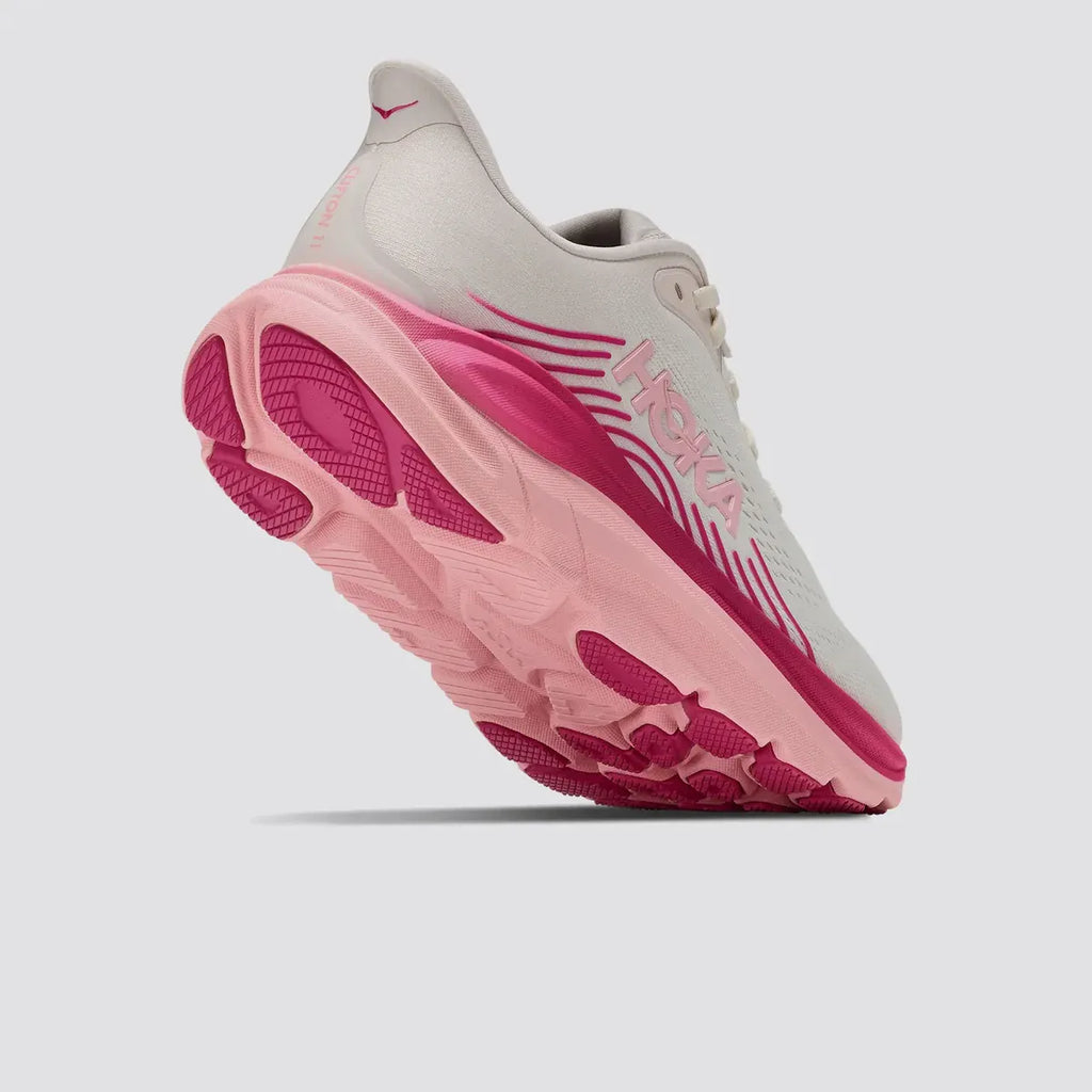 HOKA Women's CLIFTON 11 WIDE - ROSE CREAM / DEWY PINK
