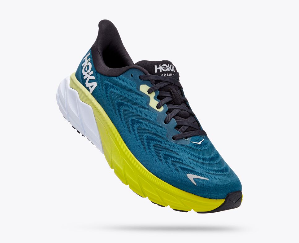 Hoka Mens Arahi 6 Wide-Blue Graphite / Blue Coral (1123196-BGBCR)