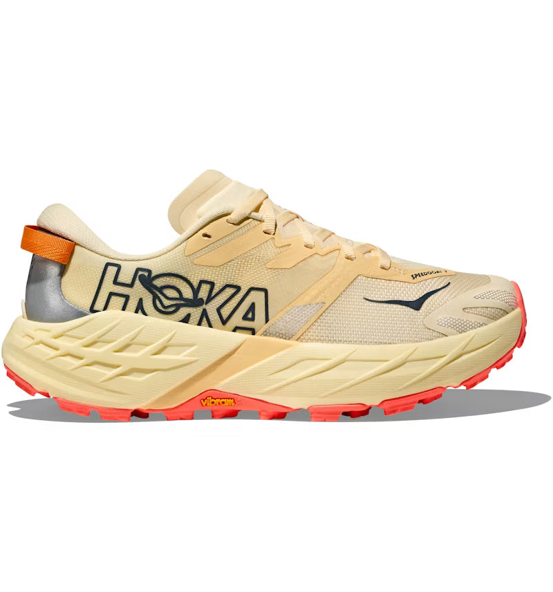 HOKA Women's Speedgoat 7 - VINTAGE YELLOW / NEON FLAME (Wide)