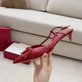 Valentin Vlogo Signature Slingback Red Calfskin
