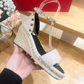 VLogo Rockstud Espadrille Powder Pink Leather