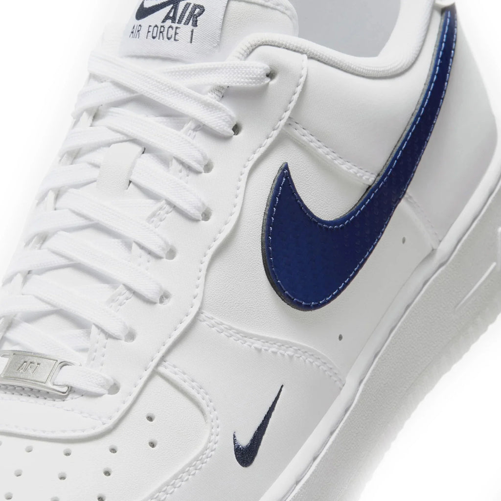 Nike Air Force 1 Low '07 LV8 'Carbon Fiber Swoosh White Midnight Navy'