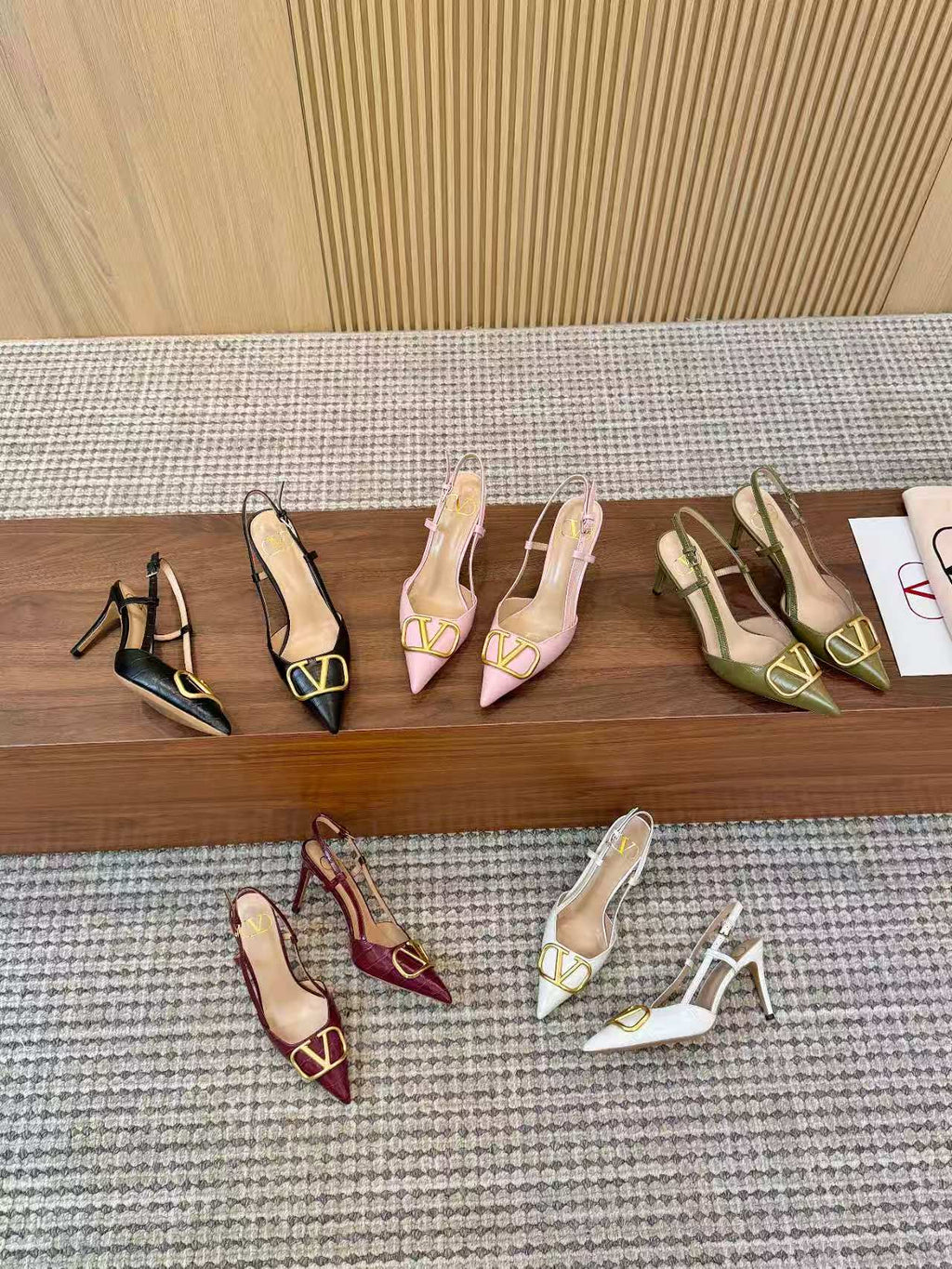 Valentino Five-Colors Open-back Slingback 75 in Cow Patent
