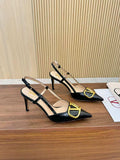Valentino Five-Colors Open-back Slingback 75 in Cow Patent