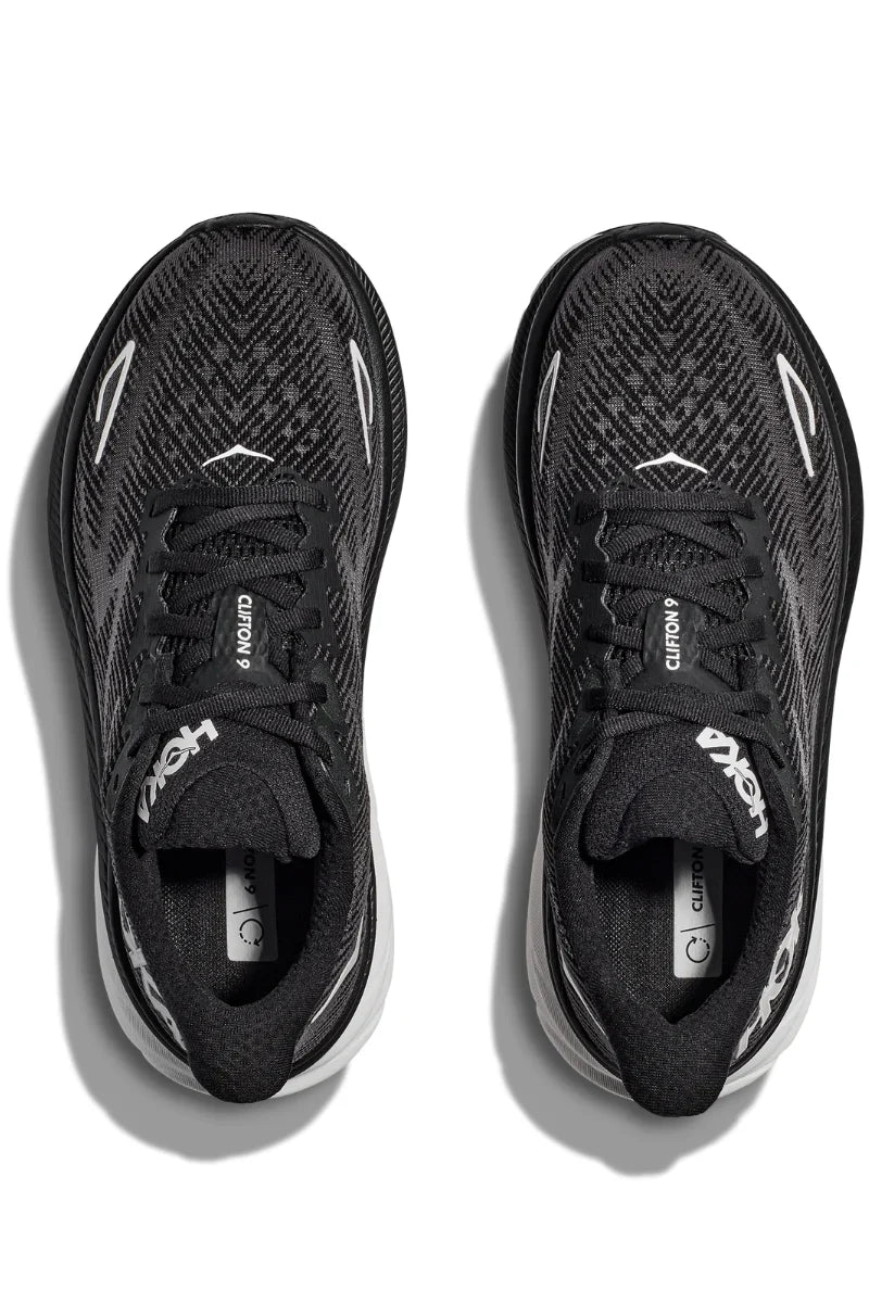 Hoka Mens Clifton 9 - Black/White (1127895-BWHT)