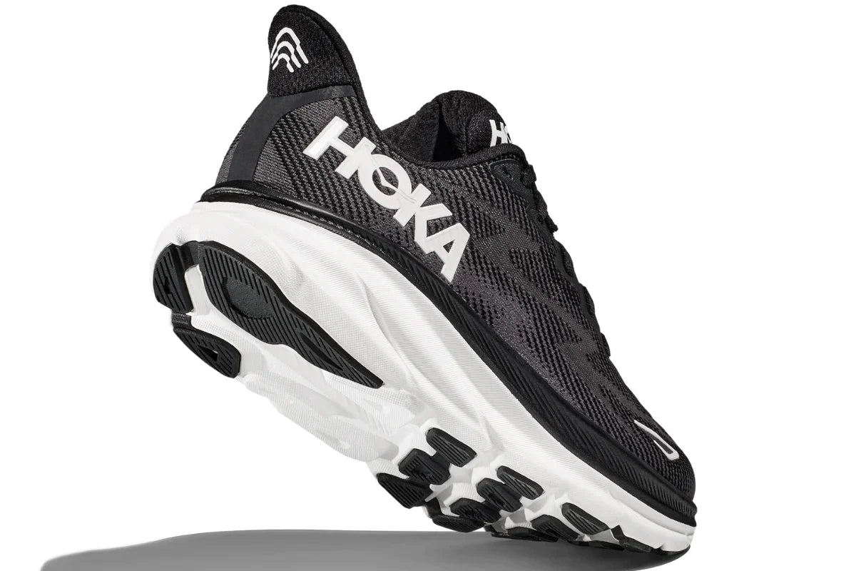 Hoka Mens Clifton 9 Wide - Black/White (1132210-BWHT)