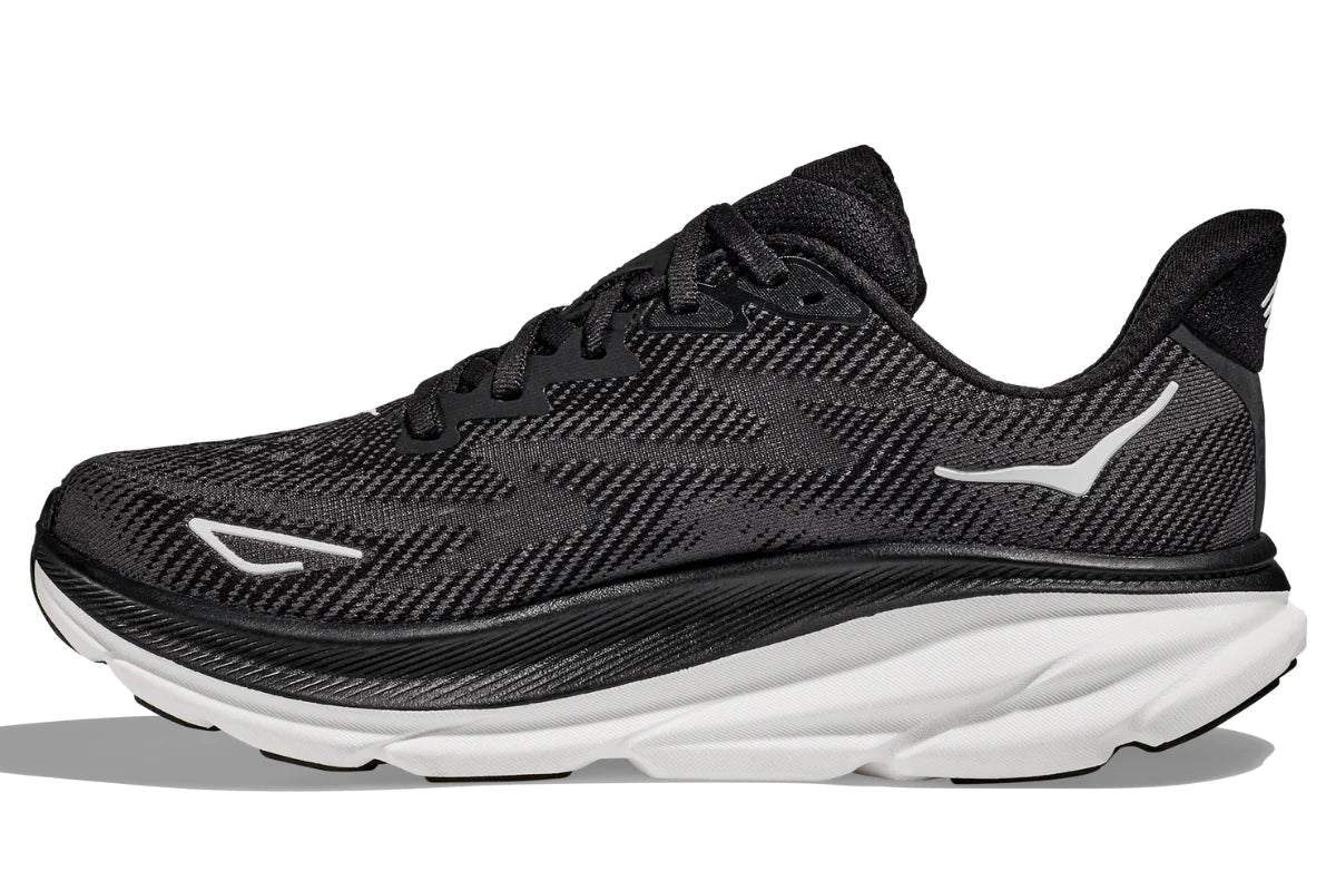 Hoka Mens Clifton 9 - Black/White (1127895-BWHT)