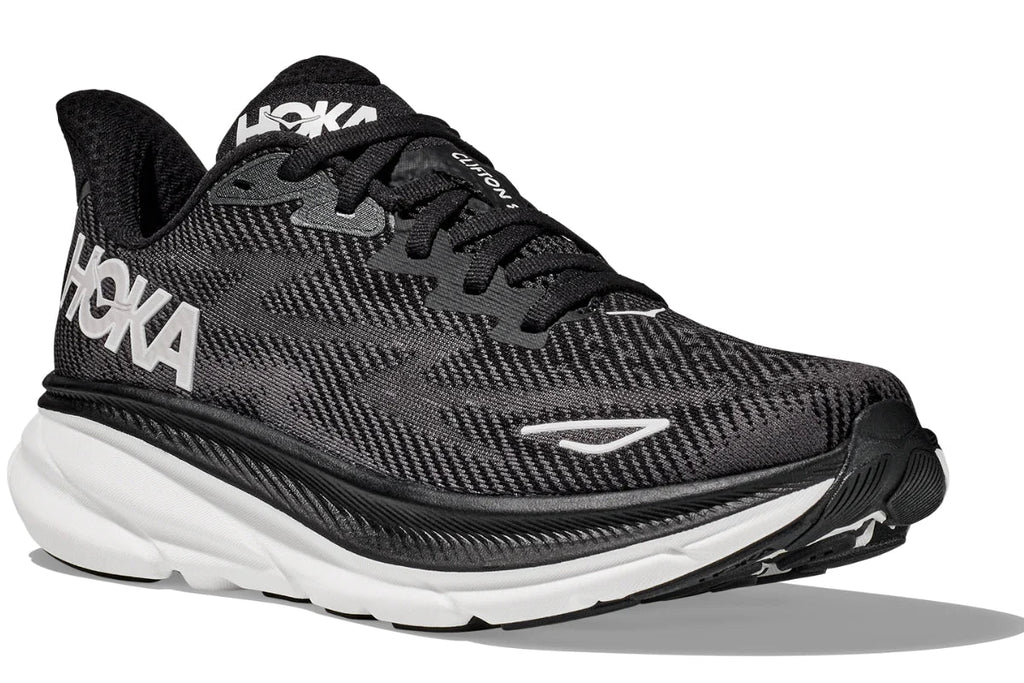Hoka Mens Clifton 9 - Black/White (1127895-BWHT)
