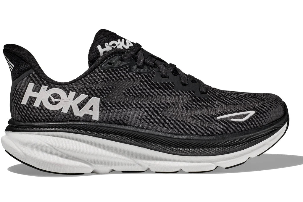 Hoka Mens Clifton 9 - Black/White (1127895-BWHT)