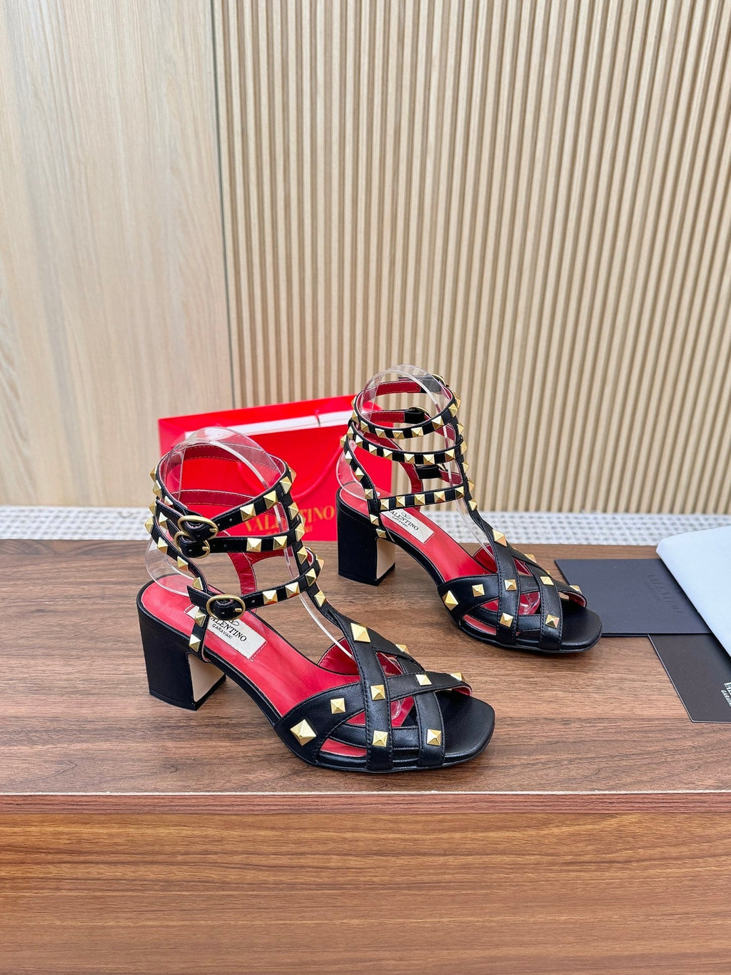 Valentino Open-to-the-Walk Sandals 65 in Cowhide