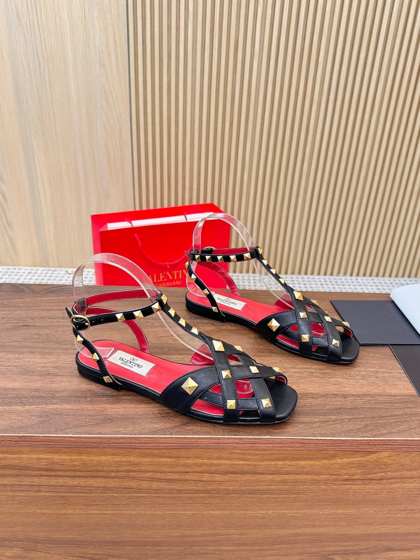 Valentino Open-to-the-Walk Sandals in Cowhide