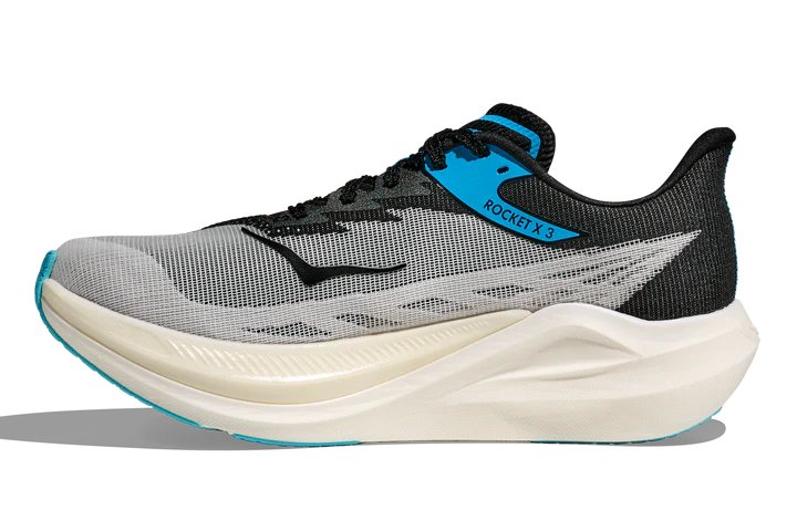 HOKA Unisex Rocket X 3 - WHITE / BLACK