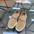 HM Men's Loafers Beige Suede 621424