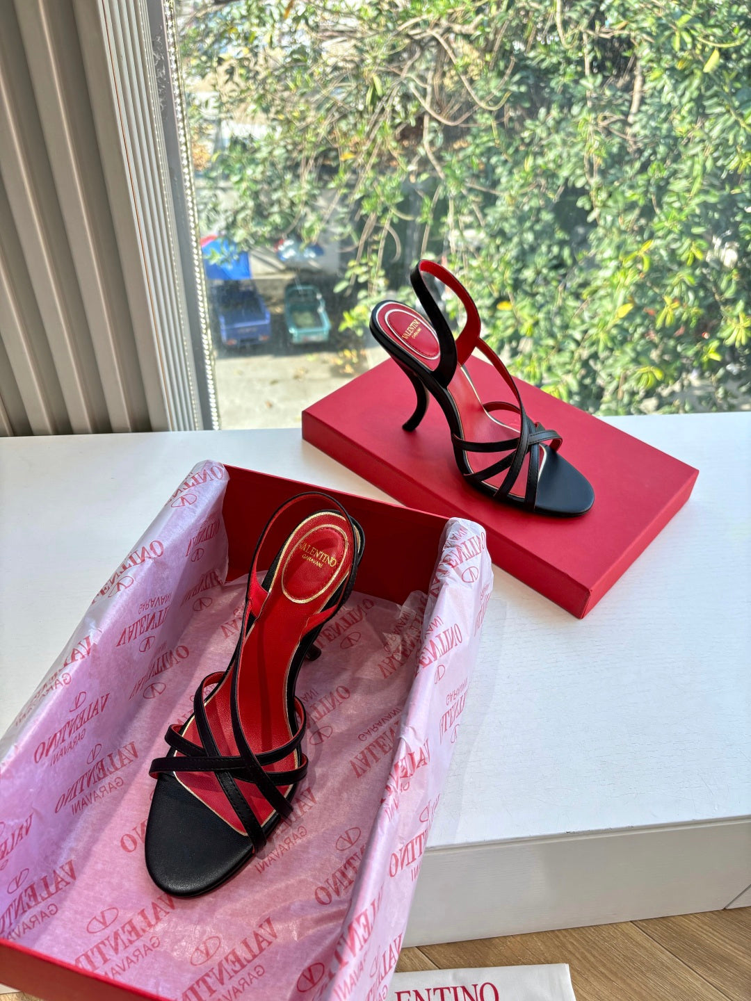 Valentino Fetishique Sandal 10.5cm Black Leather 702282