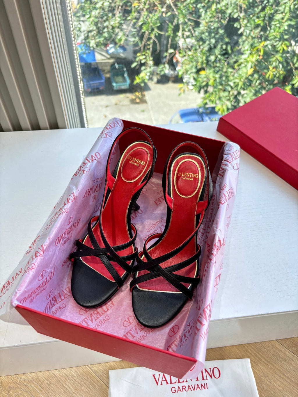 Valentino Fetishique Sandal 10.5cm Black Leather 702282