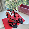 Valentino Fetishique Sandal 10.5cm Black Leather 702282