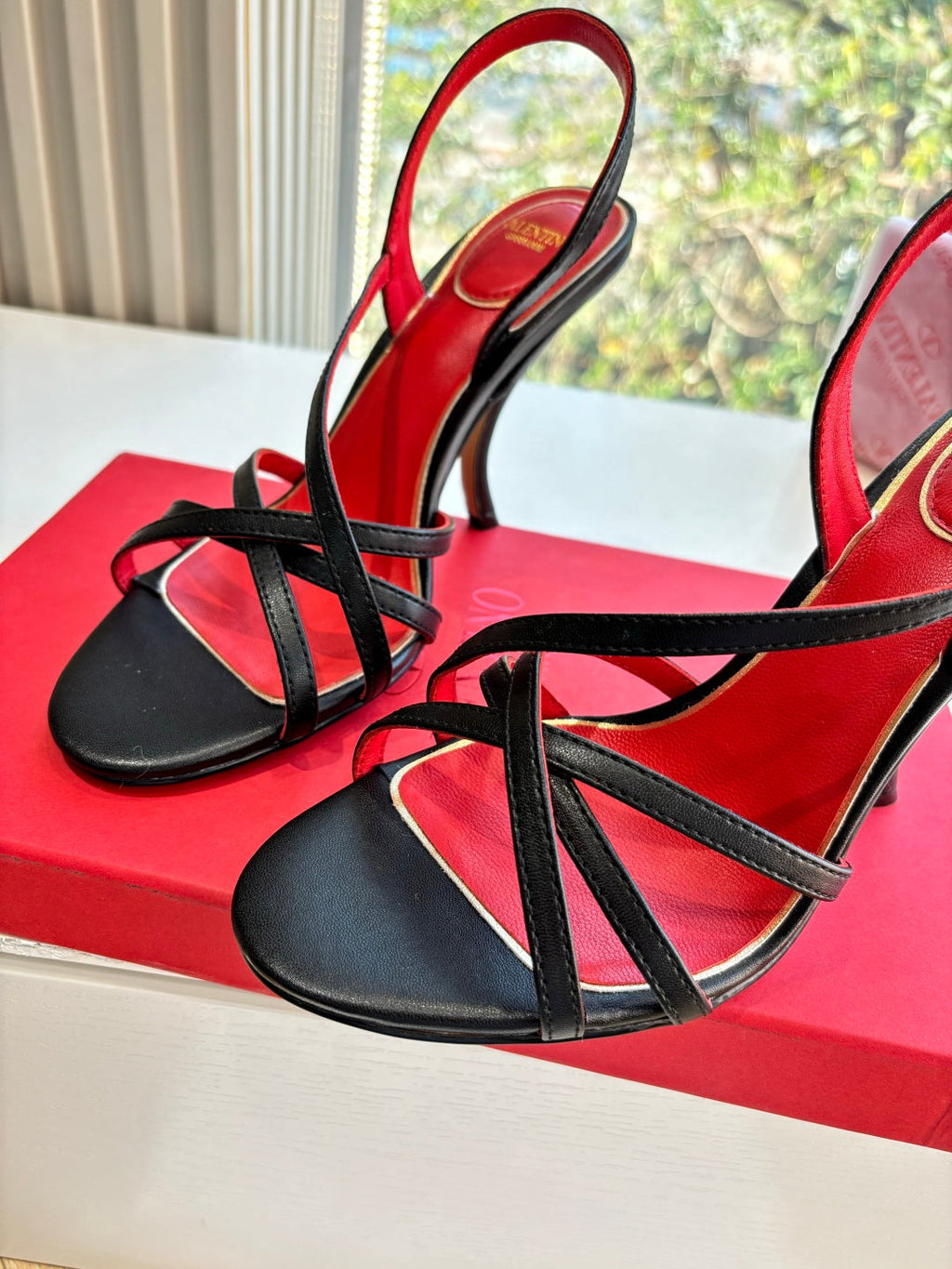 Valentino Fetishique Sandal 10.5cm Black Leather 702282