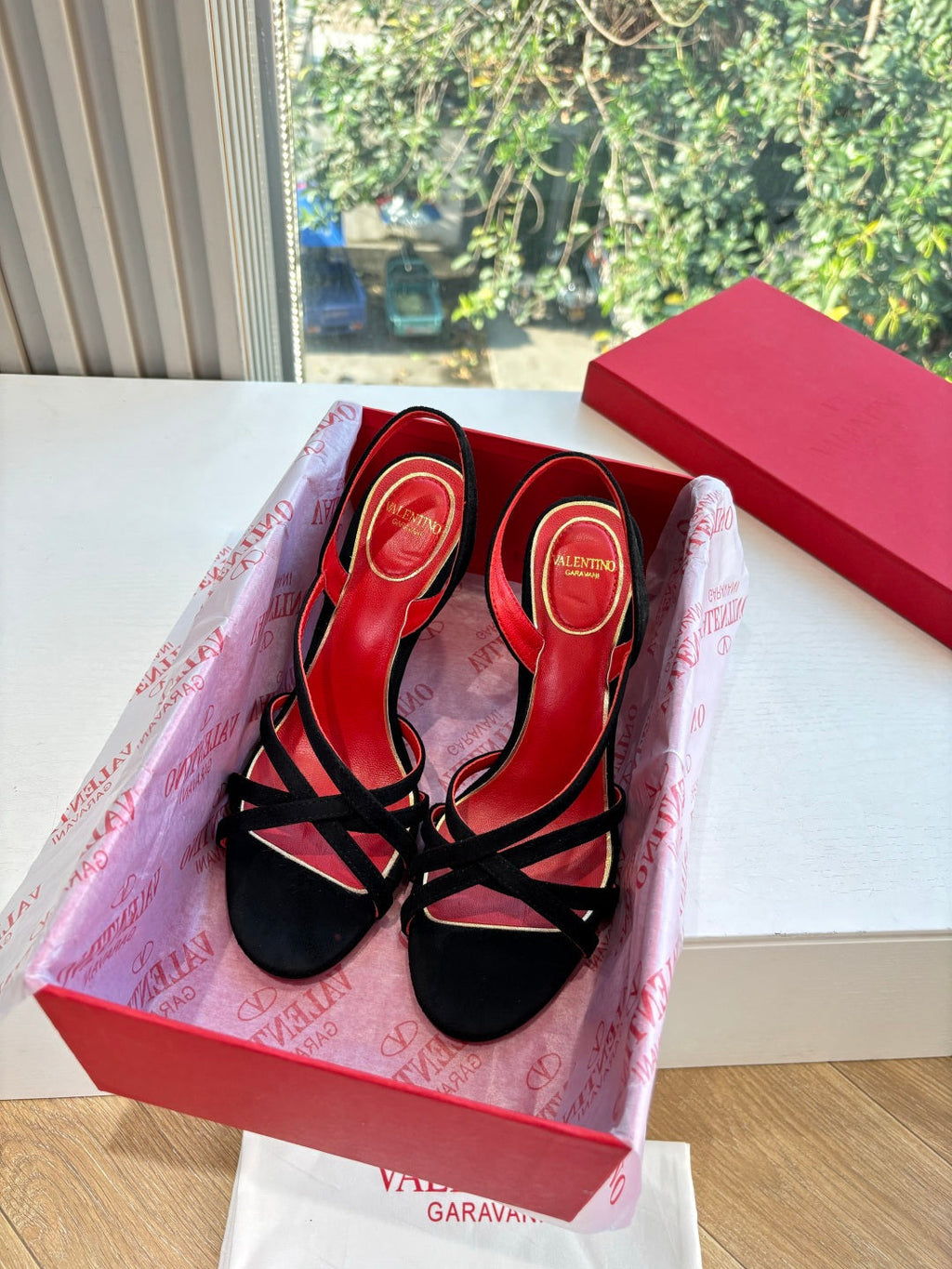 Valentino Fetishique Sandal 10.5cm Black Suede 702290