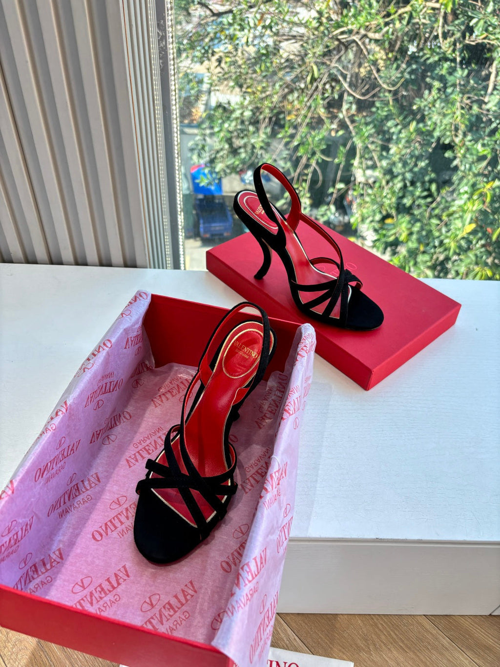 Valentino Fetishique Sandal 10.5cm Black Suede 702290