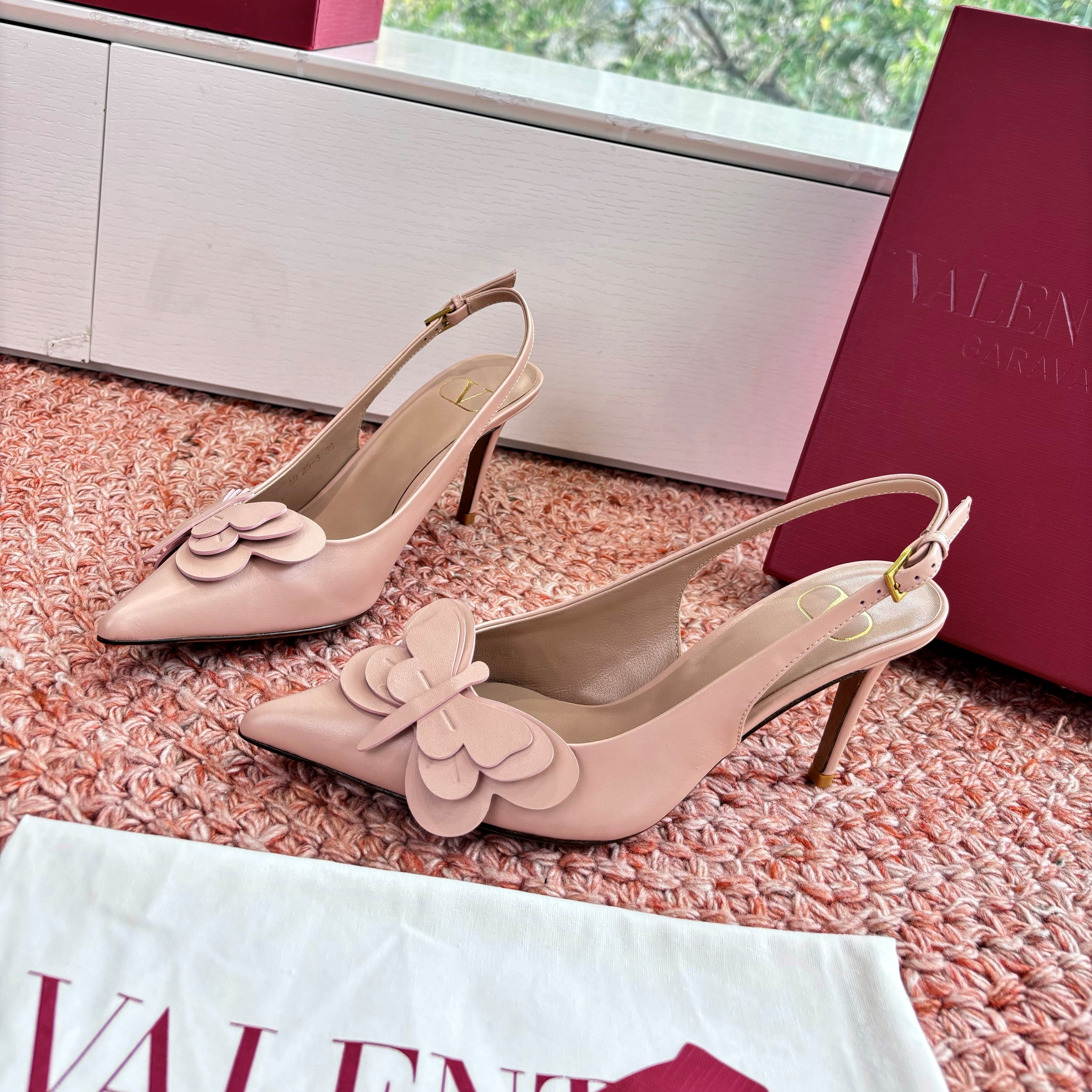 VT 26s Butterfly Slingback Pink Leather 604039
