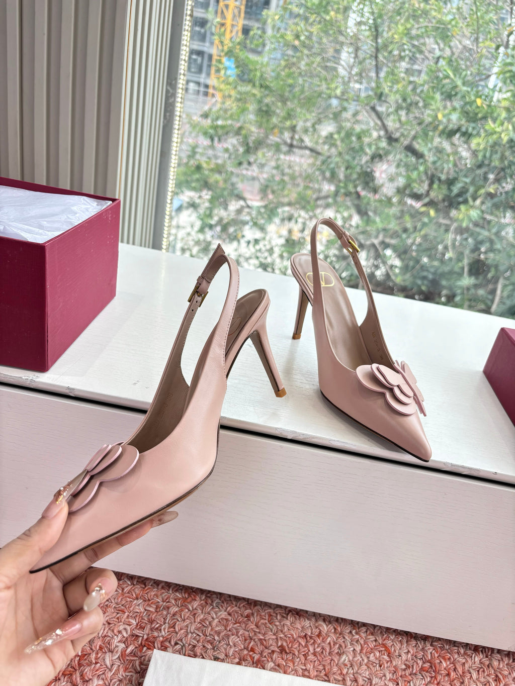 VT 26s Butterfly Slingback Pink Leather 604039