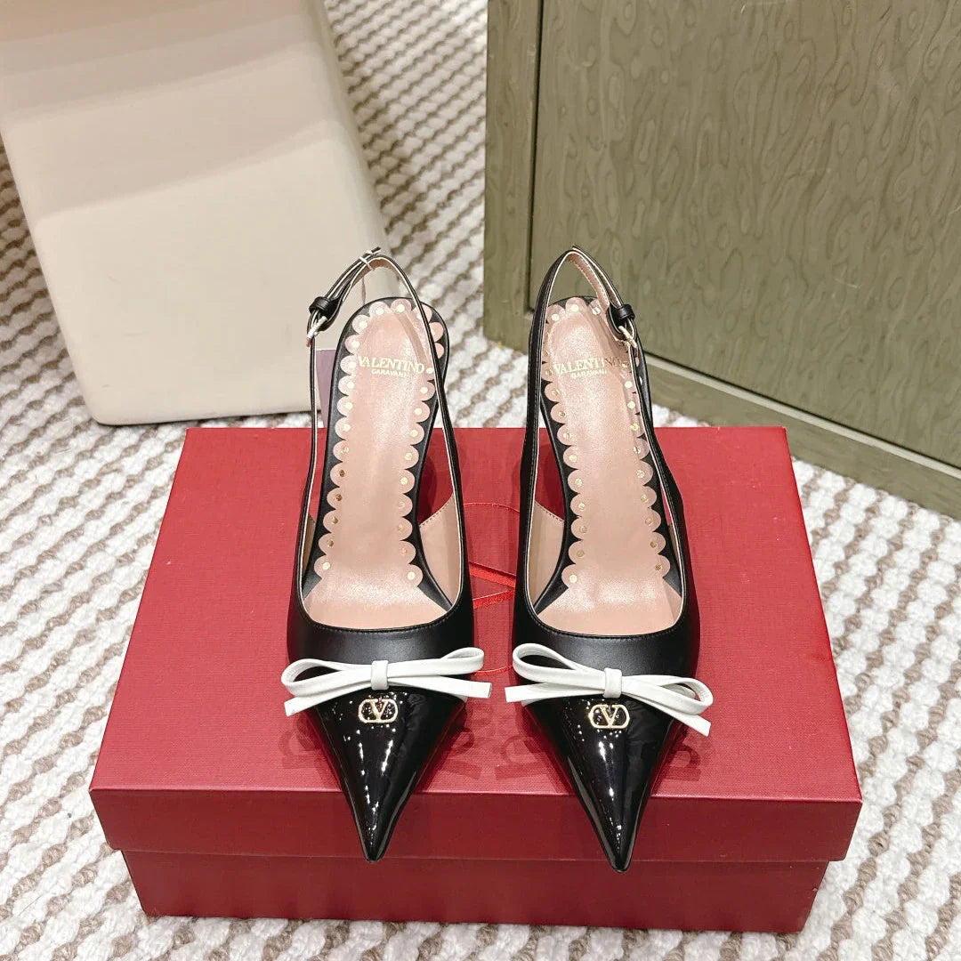 VT 26s Slingback 70 Black Patent Calfskin 612246