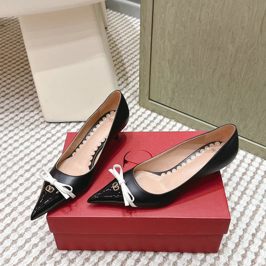 VT 26s Pump 45 Black Genuine Leather 612251