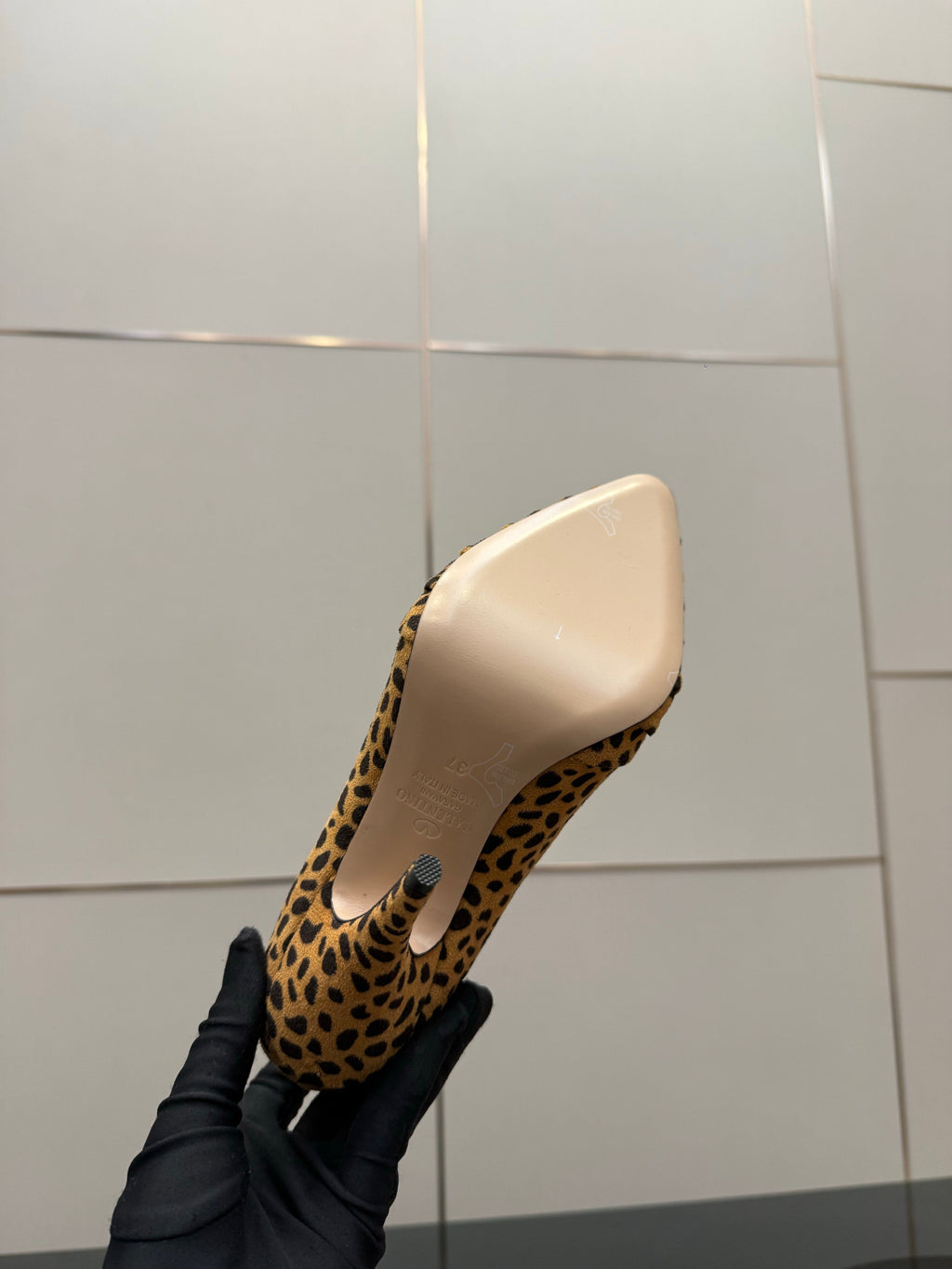 VT Panthea Pumps 105Mm Leopard Print Goatskin 630178