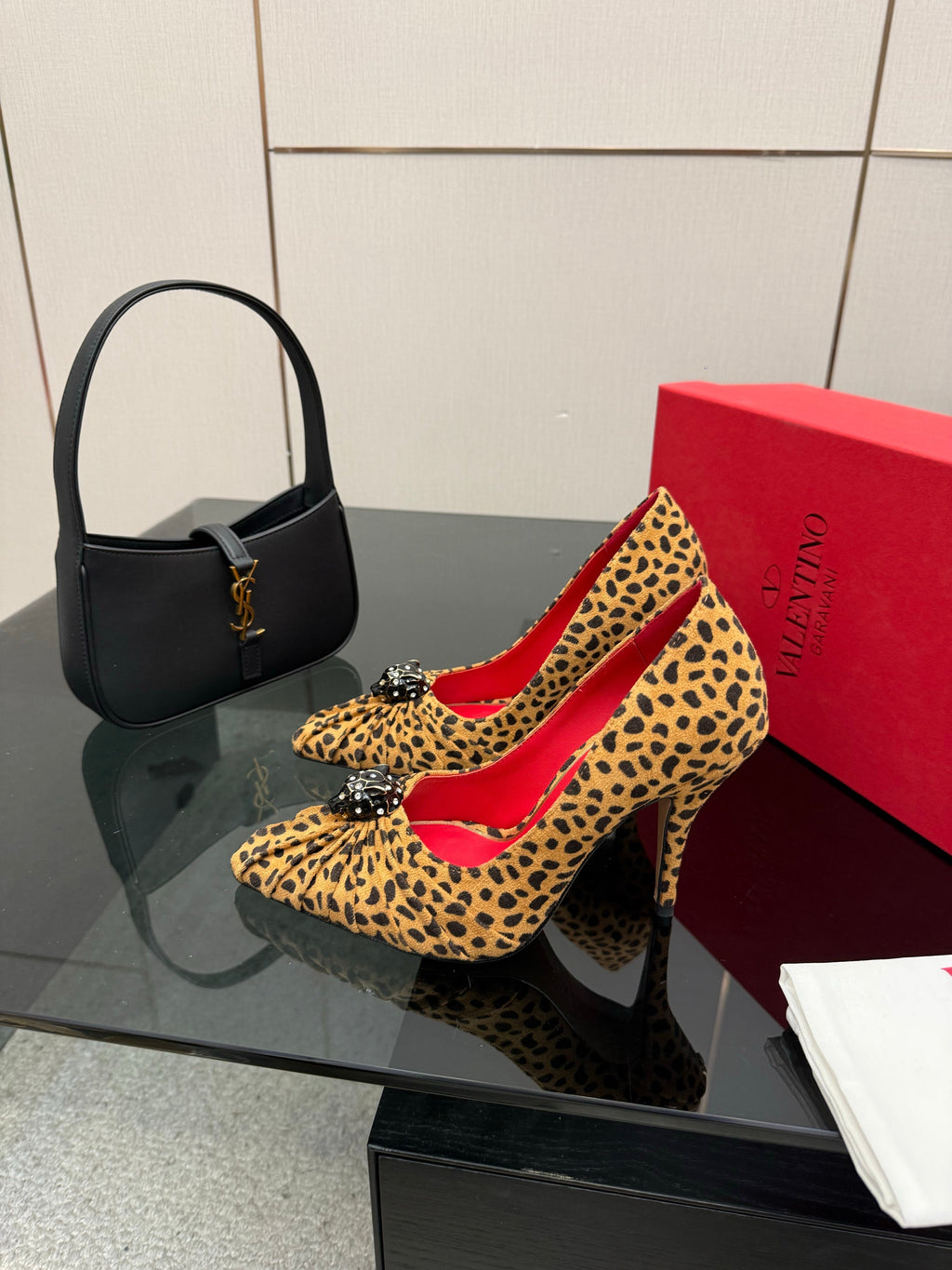 VT Panthea Pumps 105Mm Leopard Print Goatskin 630178