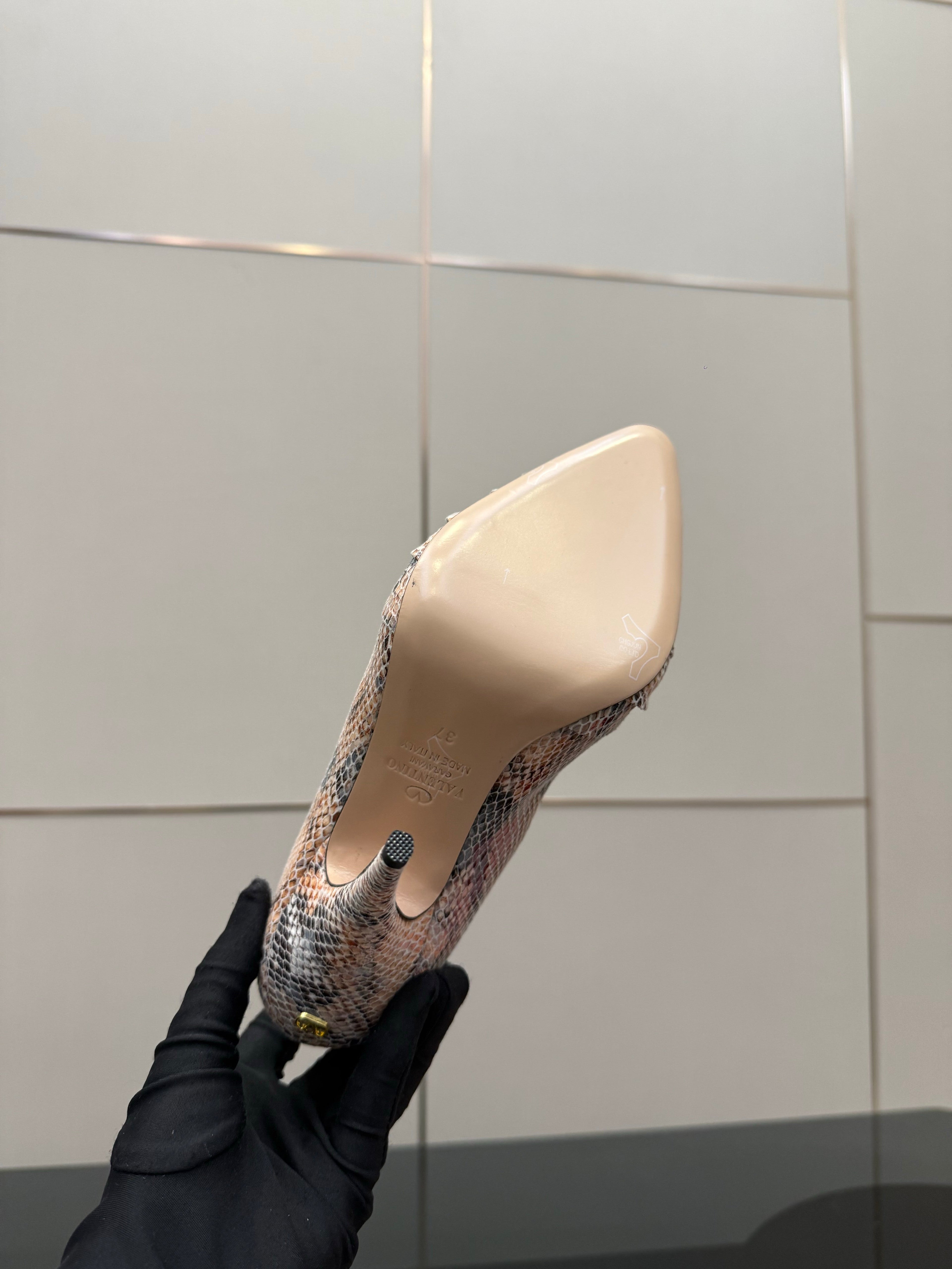 VT Panthea Pumps 105Mm Beige Multicolor Goatskin 630179
