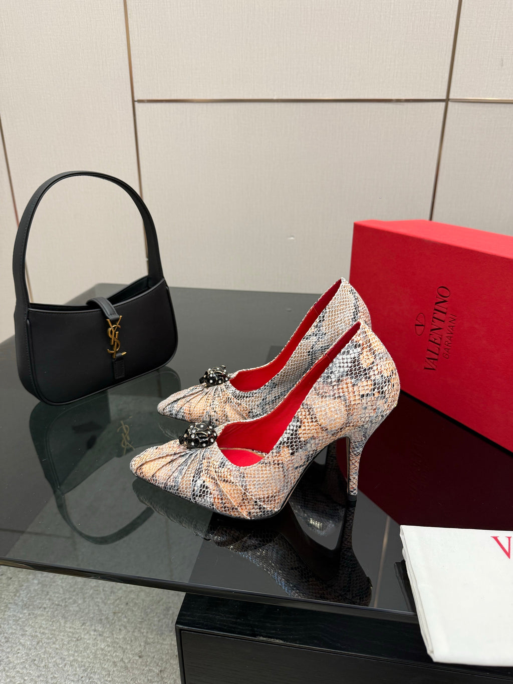 VT Panthea Pumps 105Mm Beige Multicolor Goatskin 630179